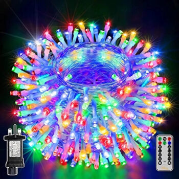 Ollny 500 LED 50m Multicolor Christmas String Lights ( Clear Cable, Plug in, 8 Modes)